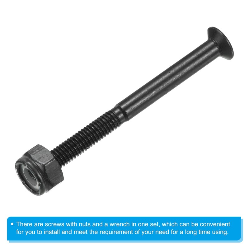 PATIKIL Skateboard Hardware Kit, 2.1" Mounting Screws Hex Head Bolts