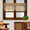 Tsinmorn Boho Curtain Valance for Kitchen Dining Farmhouse Crochet Curtain