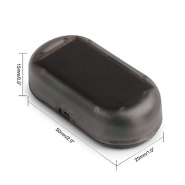 Riloer Car Alarm LED Light, Universal Anti-theft Strobe Warning Light, Solar Power Simulated Warning Security Light, Blue/Red