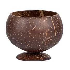 Restaurantware Coconut Shell Cup 10 Count 10 Ounce Handmade Coconut Cocktail Bowl Unique Drinkware Tiki Bar Style Brown