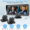 Dual Baby Car Camera for 2 Kids - 6.9'' Split