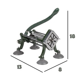 8-Wedge French Fry Cutter with Suction Feet – Heavy-Duty Stainless Steel Potato Slicer, Commercial Grade Vegetable Cutter for Fries, Non-Slip French Fry Maker