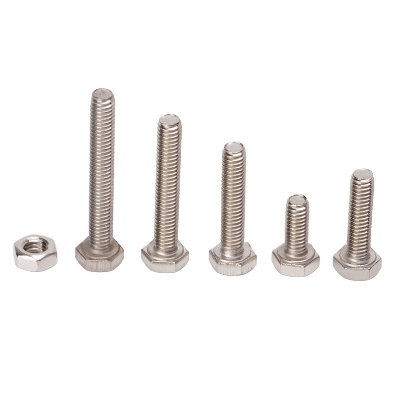 200PCS Hex Bolts Screw 304 Stainless Steel Anti Oxidation Metric