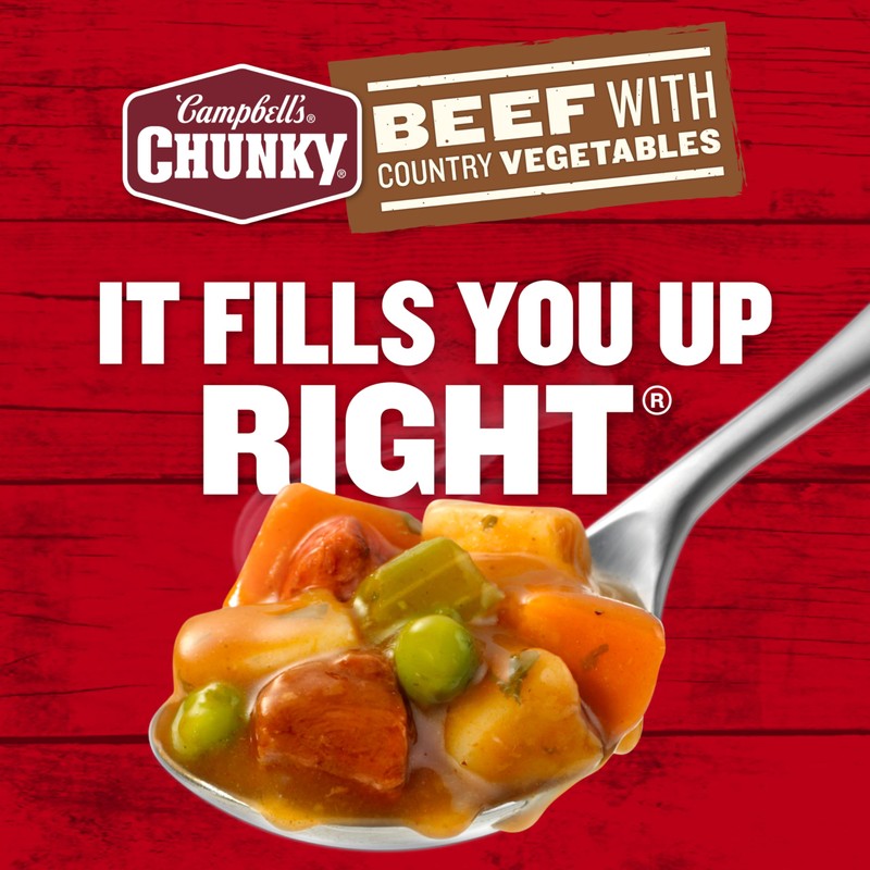 Campbell’s Chunky Soup, Beef Soup with Country Vegetables, 18.8 Oz