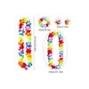 Collar Hawaiano Flores Fiestas, Batucada Evento Boda, 4 Pcs
