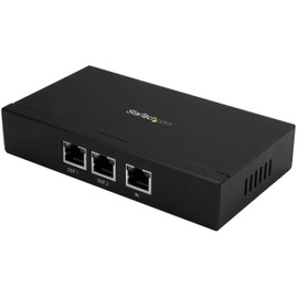 StarTech.com POEEXT2GAT 2 Port Gigabit PoE+ Extender 802.3at and 802.3af, 100m (330 ft), Power Over Ethernet Extender, PoE Repeater Network Extender