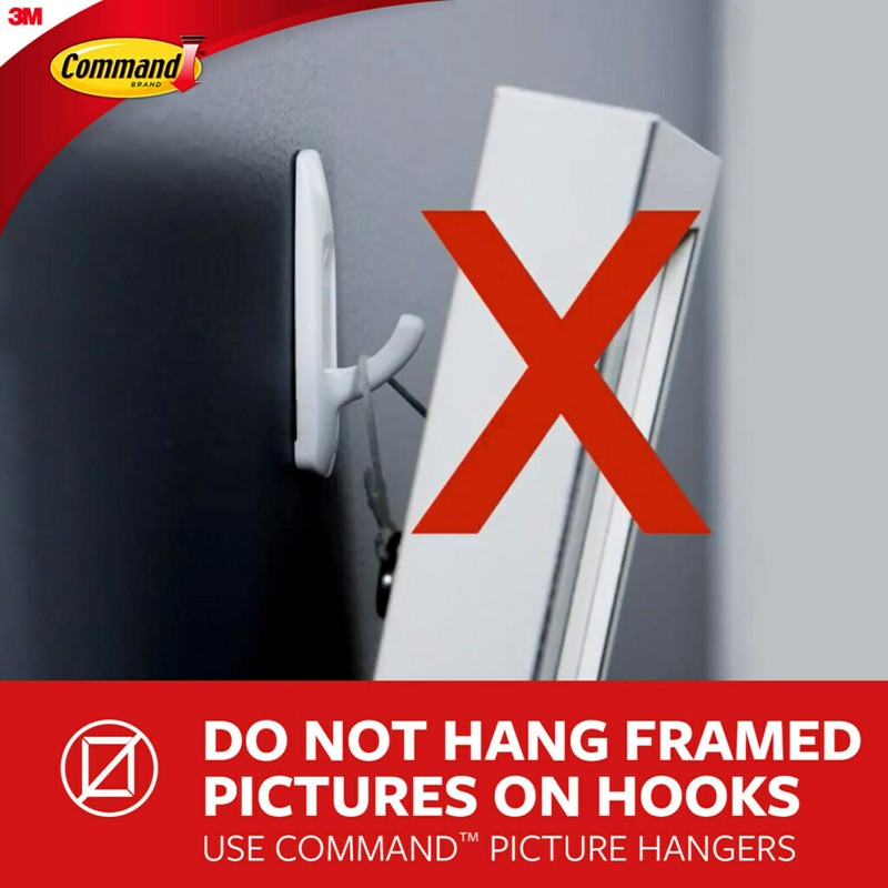 Command Spring Clips, White Spring-Loaded Wall Hooks, 10 Clips +