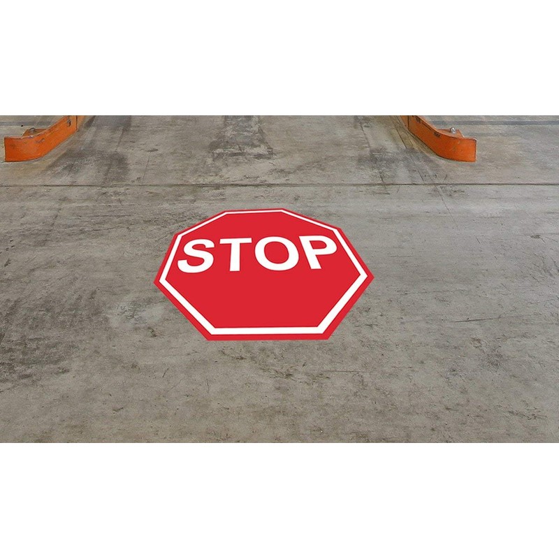 "Stop" Durable Laminated Vinyl Floor Sign- Sign by Graphical Warehouse-