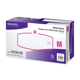 Tronex Nitrile Glove, Examination, Fingertip-Textured, Powder-Free, Blue (Medium)