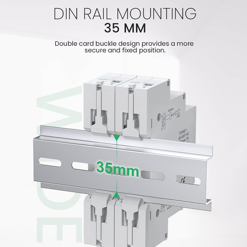 Telituny Voltmeter DIN Rail, 3-Phase AC Voltmeter, DIN Rail Mounting,