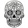 Day of the Dead Sugar Skull Enamel Lapel Pin (White)