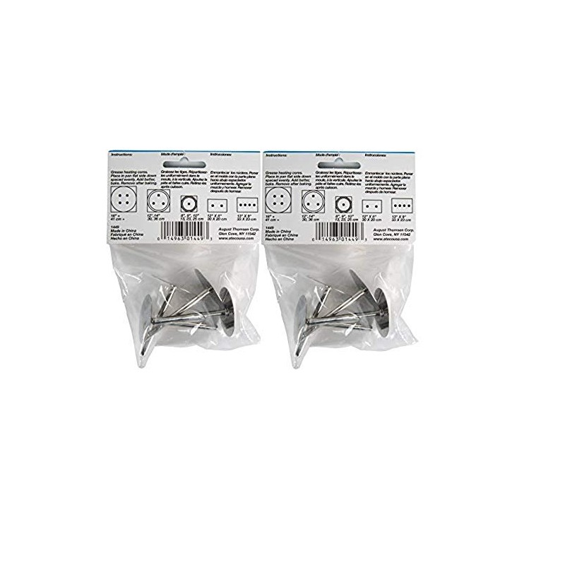 Ateco Cake Heating Cores, Set of 4 (Stainless Steel, Round,