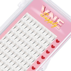 VNE Volume Lash Extensions | russian volume fans lashes | premium false lash extensions | promade mega volume fans | loose premade fans- Soft, Natural, and Effortless! 3D, D curl, 14 mm