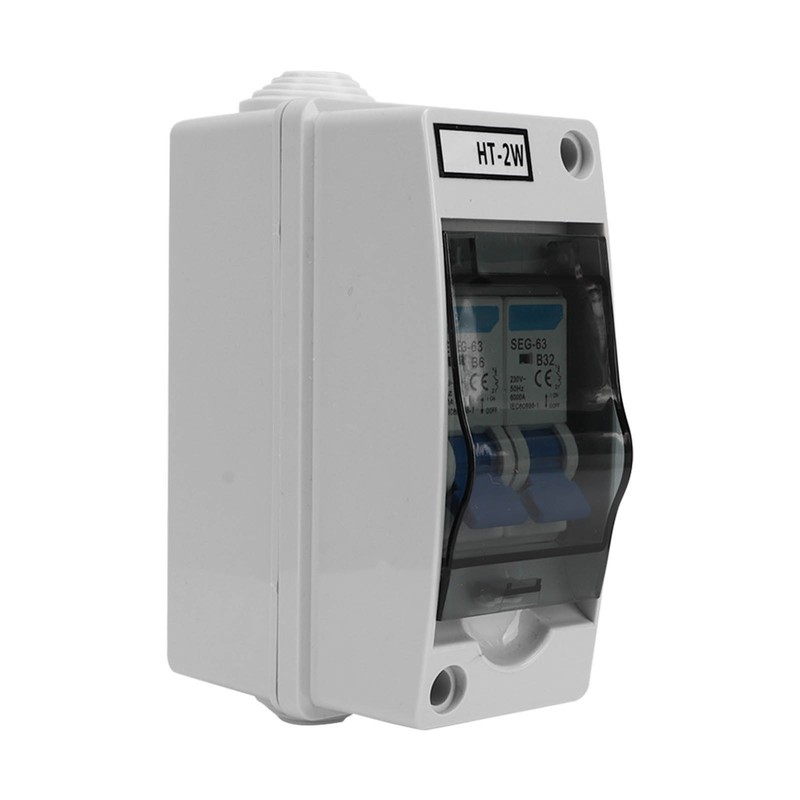 2 Poles Circuit Breaker MCB Miniature Leakage Breaker Waterproof Distribution