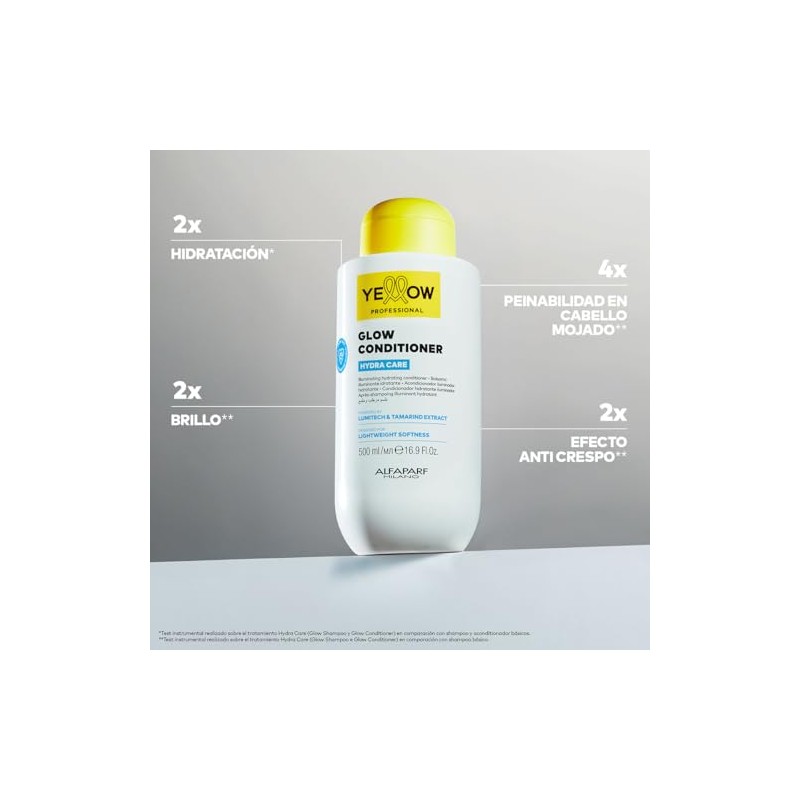 "YELLOW PROFESSIONAL HYDRA CARE GLOW CONDITIONER 500 ml Acondicionador iluminador