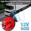 NoBrand Car Horn, 12V Super Loud Horns, 300DB Waterproof Double