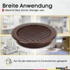 Steinberg14 Braun Ventilation Grille 125 mm - Plastic Exhaust Grille