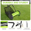 RustyVioum 12-Inch Push Lawn Mower, 5-Blade Dual Wheel Reel Lawn
