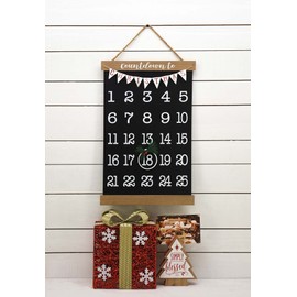 Paris Loft Christmas Countdown Sign, Countdown to Christmas Calendar, Hanging Magnetic Sign, Wood and Metal Farmhouse Decor, Advent Calendar