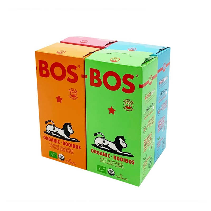 BOS Apple & Mint Flavoured Organic Rooibos Carton, 50 g,