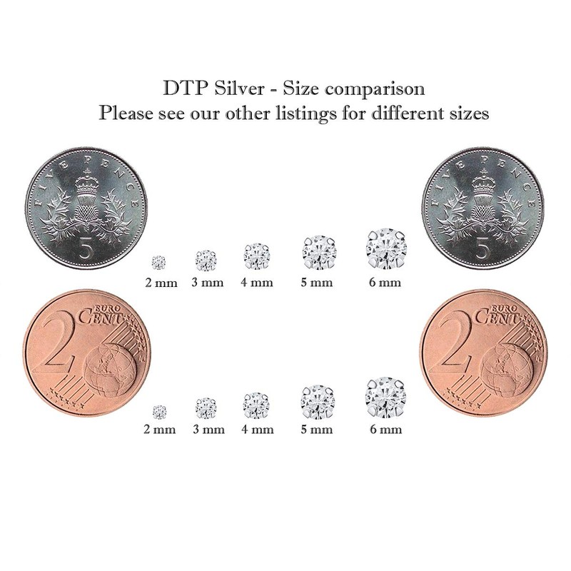 Set of 2 Tiny Gold Plated Stud Earrings with Cubic