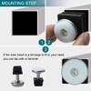 sourcingmap Adjustable Feet 20 x 20mm Inserts Furniture Table Glide