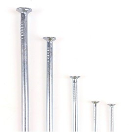 250 Pcs DIY ZIN Plated Steel Wood Carpentry Home Work Assorted Flat Head Nails