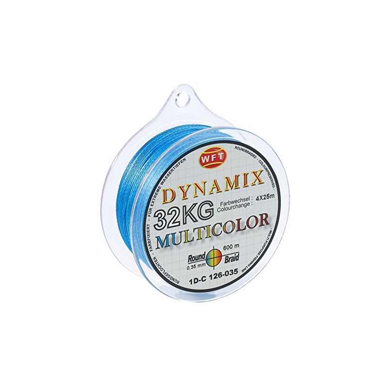 WFT Round Dynamix KG Braided Line Multi-Colour 600m Size:0.20 mm