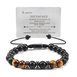 SUNSH Men's Bracelet Gifts for Boyfriend, Husband, My Husband - Couple Gift Gifts for Him for Couples Birthday Gift Christmas Anniversary for Him Valentine's Day, Bead