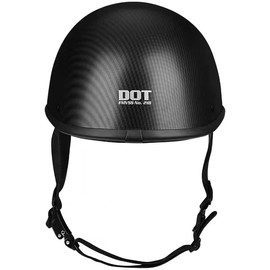 Yesmotor Motorcycle Helmet Half Shell Hawk Style Helmets Compact Lightweight Open Face for Motorcycle Street Bike Cruiser Moped- DOT Approved (Carbon Fiber, XX-Large)