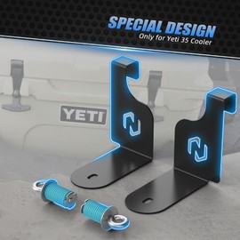 NICECNC Cooler Mounts for Yeti 35 Cooler Compatible with Polaris RZR XP 1000 EPS 2015-2021 RZR XP 4 1000 EPS 2015-2021, Black