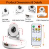 Wireless Led Spotlight Indoor, Rechargeable Uplighting Indoor with Remote Dimmable,