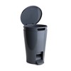 Tatay Diabolo Bathroom Bin, Polypropylene, Grey, One Size