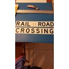 Rail Road Crossing Crossbuck Train Railroad Aluminum Sign White and
