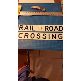 Rail Road Crossing Crossbuck Train Railroad Aluminum Sign White and Black