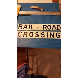Rail Road Crossing Crossbuck Train Railroad Aluminum Sign White and Black