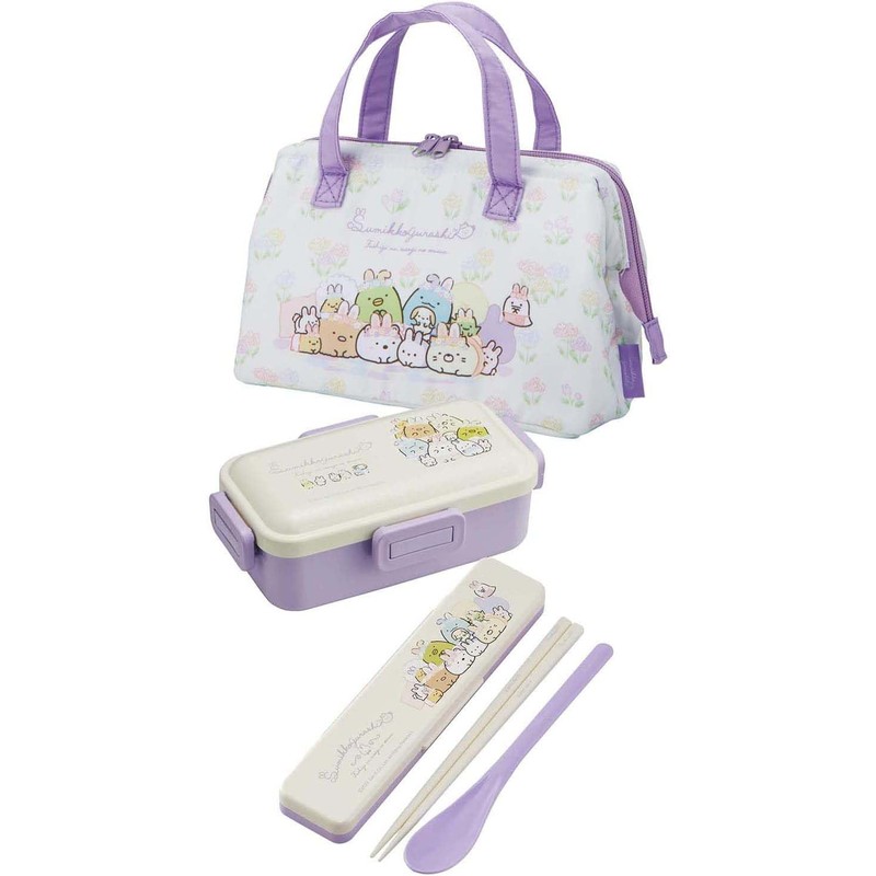 Skater KGA1-A Insulated Lunch Bag, Sumikko Gurashi, Rabbit Rice Bowl