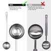 Doosu Long Coffee Spoon, 18/8 Stainless Steel Measuring Spoon with