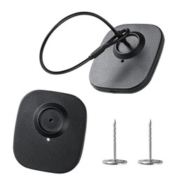 250Pcs 8.2Mhz RF Security Clothing Tags Black Retails EAS Clothes Tag with 250 Pins and 100 Lanyards