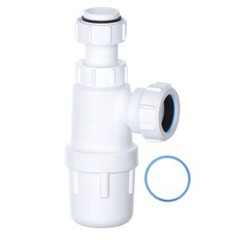 Universal Telescopic Adjustable Bottle Trap with Anti-Slip Ring - 32mm (1.1/4') BS EN2574-1 Compliant Sink Waste Kit and Urinal Bottle Sink Trap