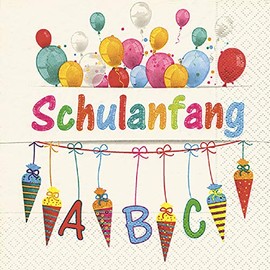 Home Collection Napkins (Set of 3/60) 3-Ply 33 x 33 cm First Day of School ABC