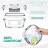 34pcs Glass Food Storage Containers with Lids Set, Airtight Glass