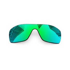 1.6MM Polarized Replacement Lenses for Oakley Batwolf OO9101 Sunglasses, UV Protection, Dark Mirror Lens, Repair Parts&Kit (Jade Green)