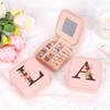 Travel Jewellery Box Small with Initial G and Flower, Jewellery