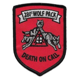 Squadron Nostalgia LLC 281st Wolf Pack Patch – Plastic Backing