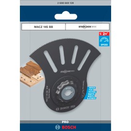 Bosch 1 x Pro Multi Material MACZ 145 BB Blade for Multifunctional Tools (for Parquet, Wood with Nails, Width 100 mm, Professional Accessories Multifunctional Tool)