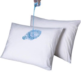 Pillow Protector Pair Waterproof Antiallergy Full Enclosure with Zip Protector For Dustmites,Bacterias,Bugs