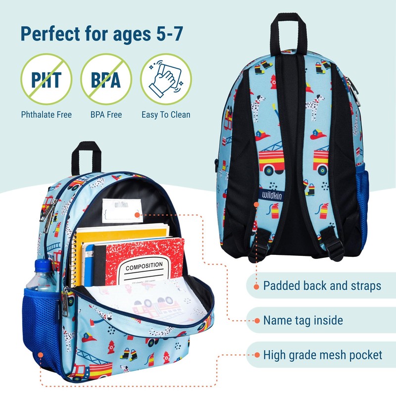Wildkin 15-inch Kids Backpack – Durable, Padded, Adjustable for School