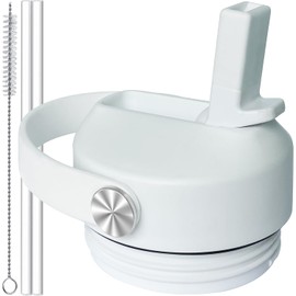 Straw Lid for YETI Rambler 18 oz, 26 oz, 36 oz, 64 oz, Kids Jr 12 oz Water Bottle - White Straw Cap for YETI Lid Replacement Top Accessories