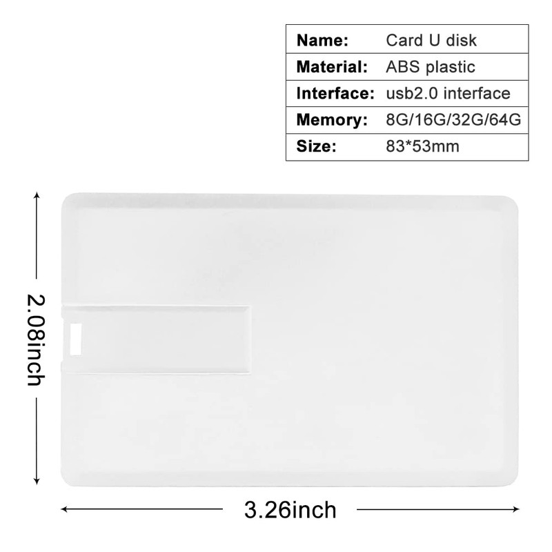16 GB White Cards USB Flash Drive Gifts for Children